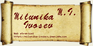 Milunika Ivošev vizit kartica